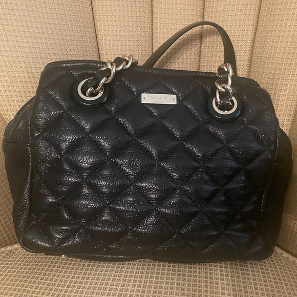 Kate Spade GOLD COAST Black quilted gold chain handbag - Picture 7 of 12